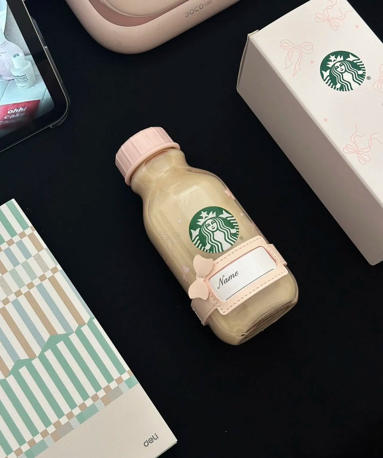 Starbucks Pink Ribbon Straw Clear Glass