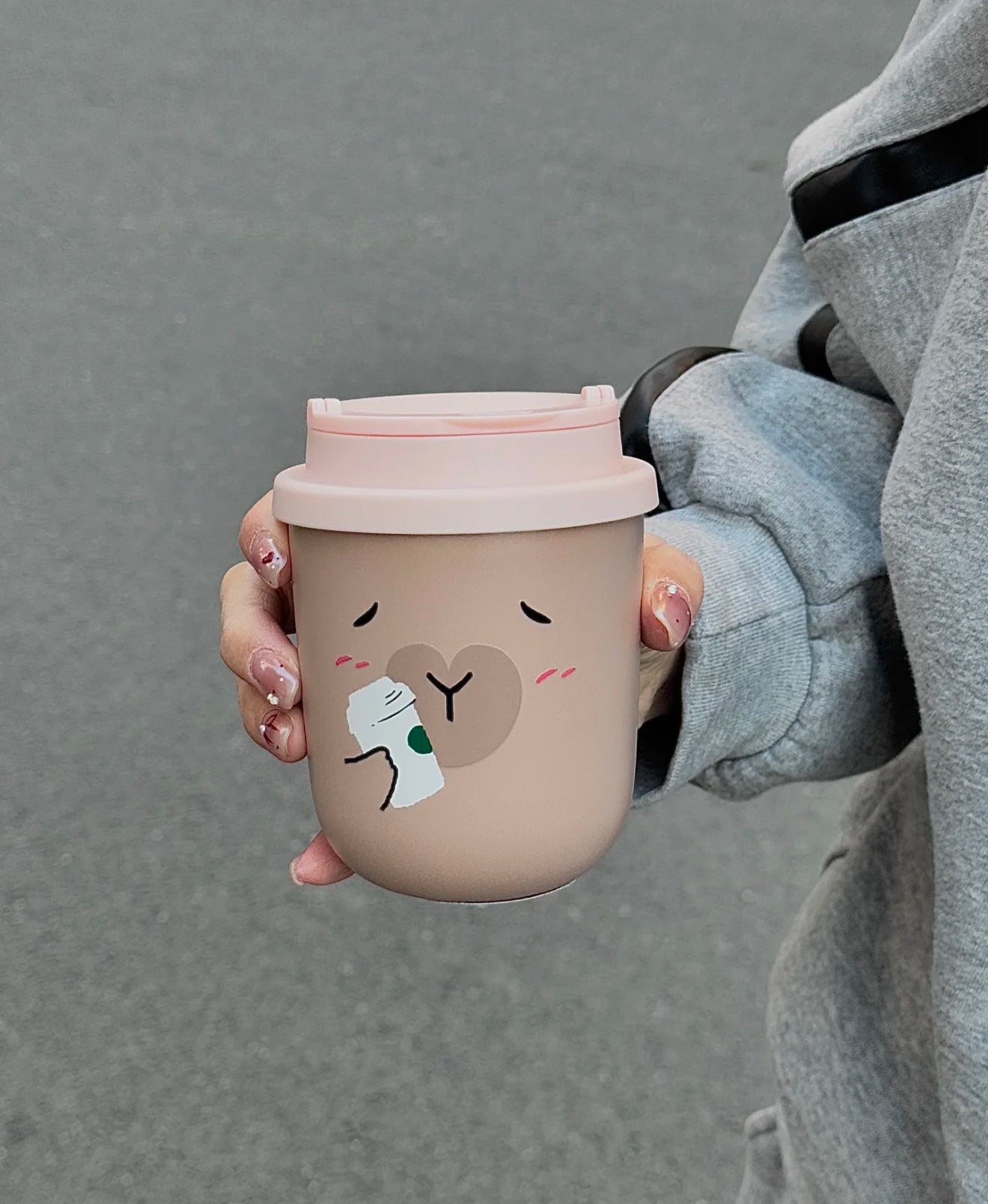 Starbucks CapyBara Hot Tea Flask with Cup Holder