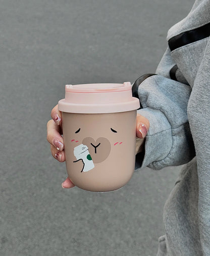 Starbucks CapyBara Hot Tea Flask with Cup Holder