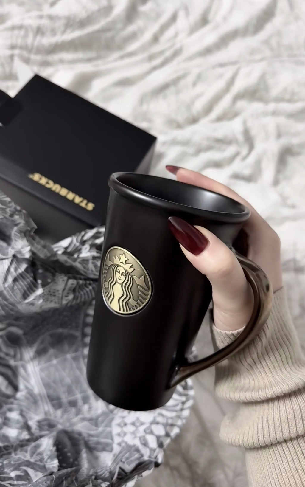 Starbucks All Black Sleek Mug