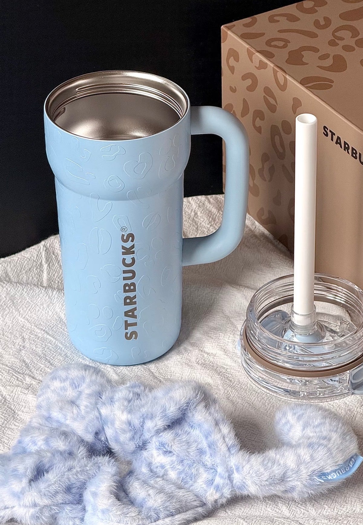 Starbucks Leopard Blue Tumblr