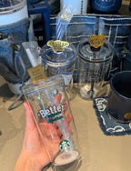 Starbucks Denim Straw Glass Tumblr