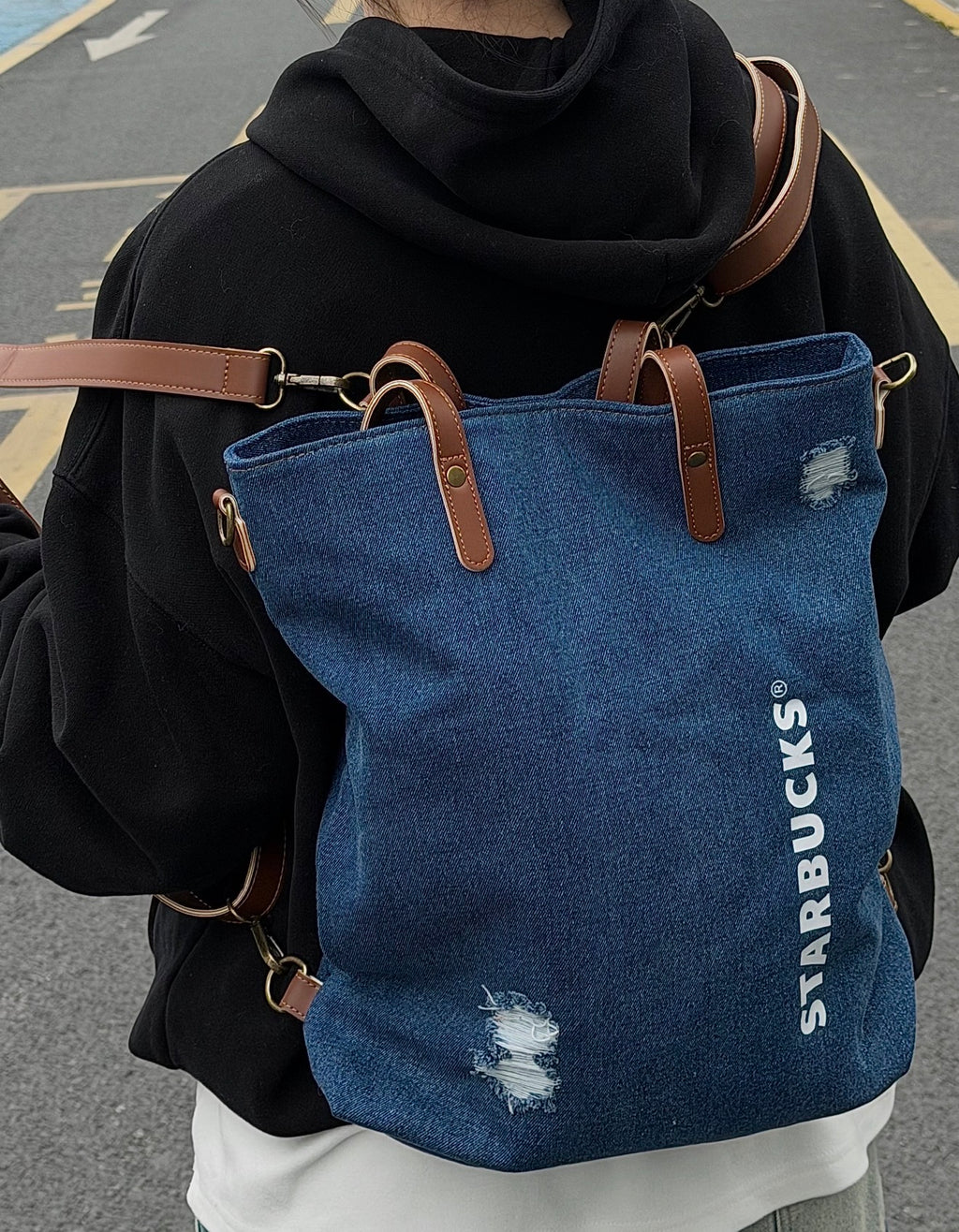 Starbucks Denim Backpack
