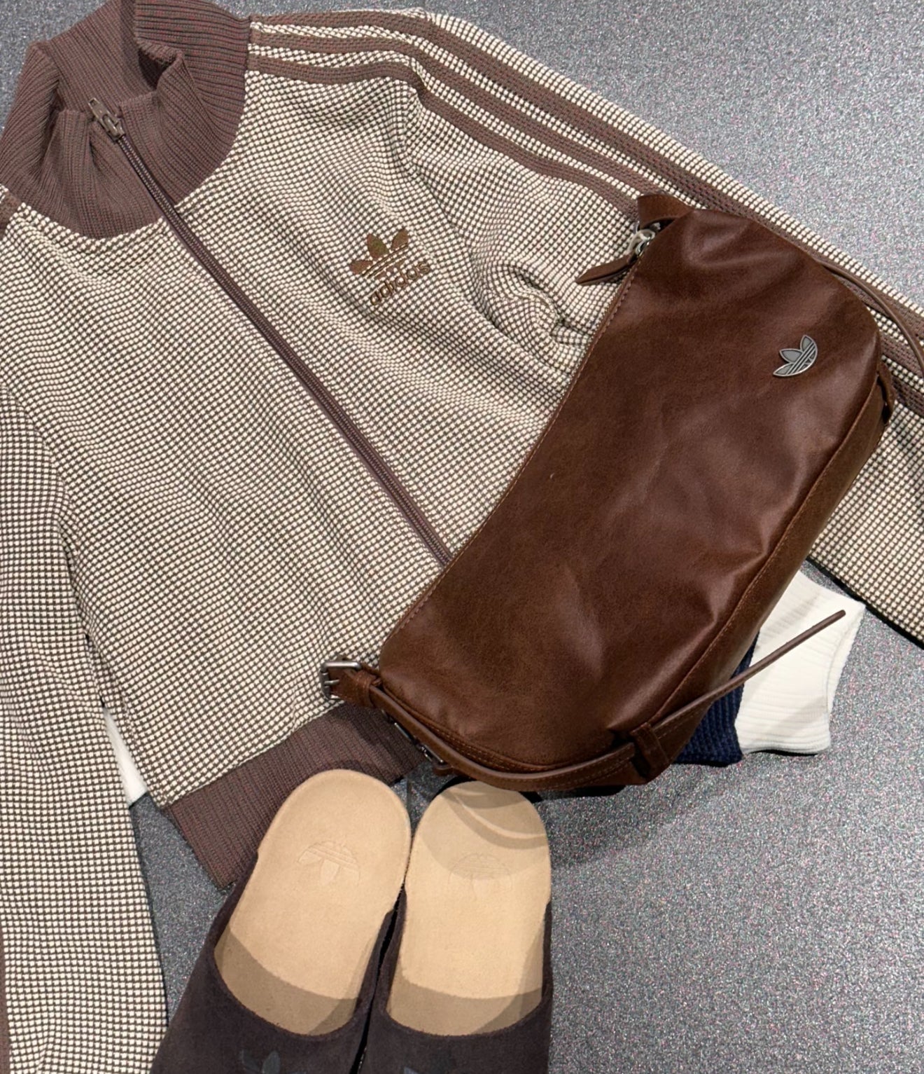 Adidas Leather Hobo Sling Bag