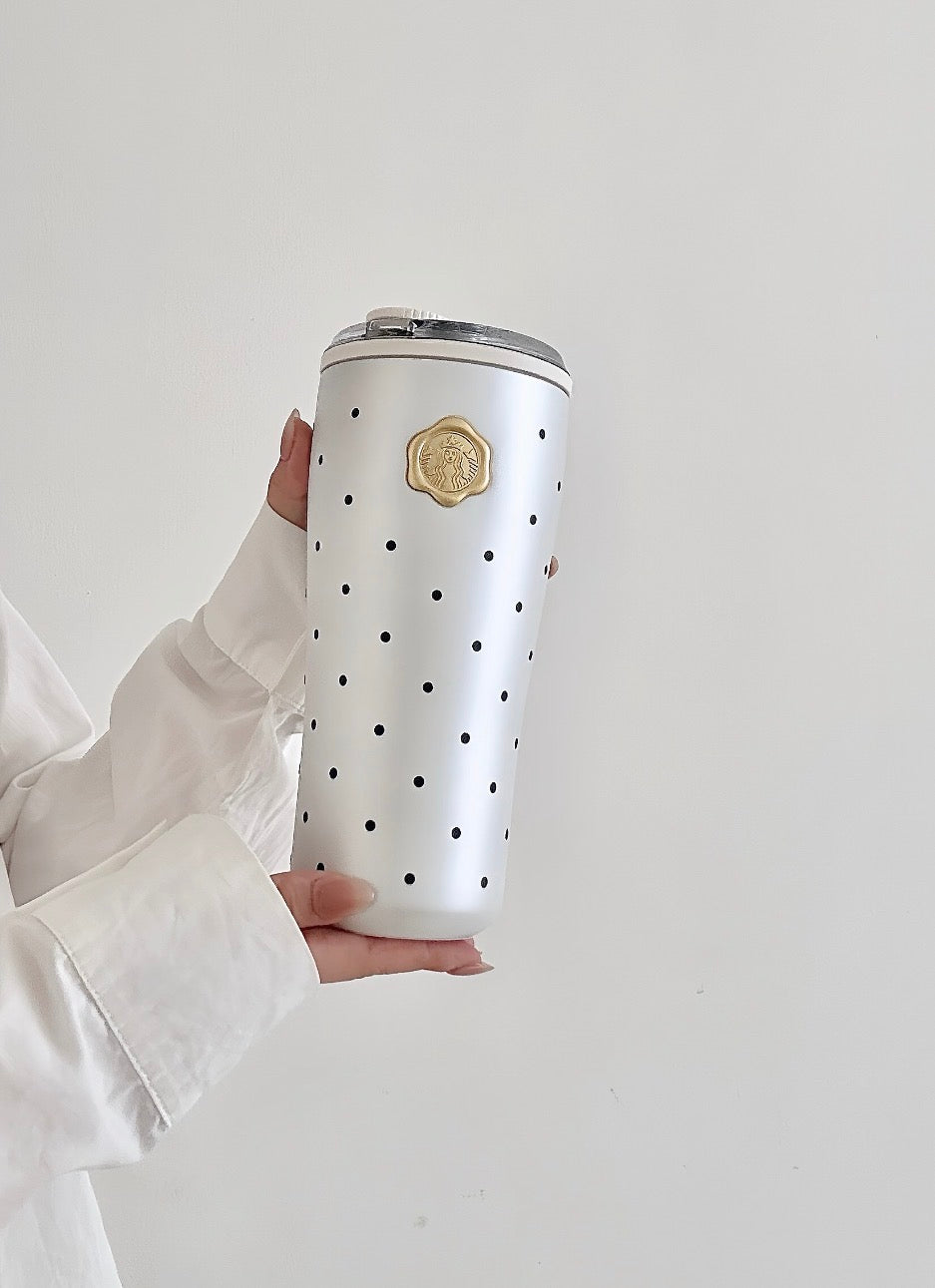 Starbucks x Polka Dots Gold Stamp Tumblr