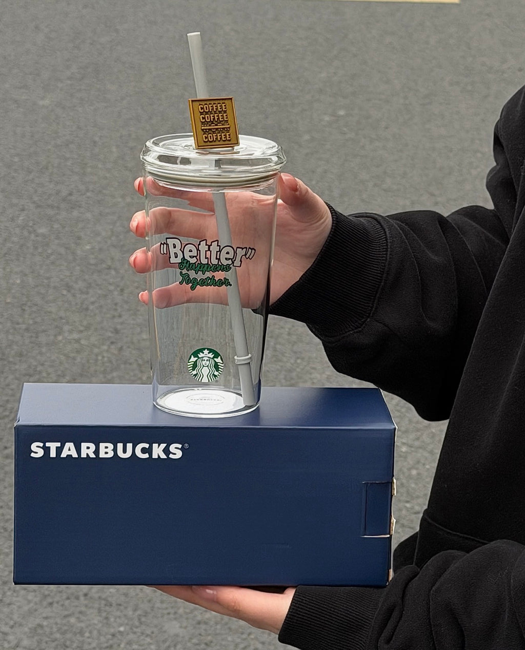 Starbucks Denim Straw Glass Tumblr