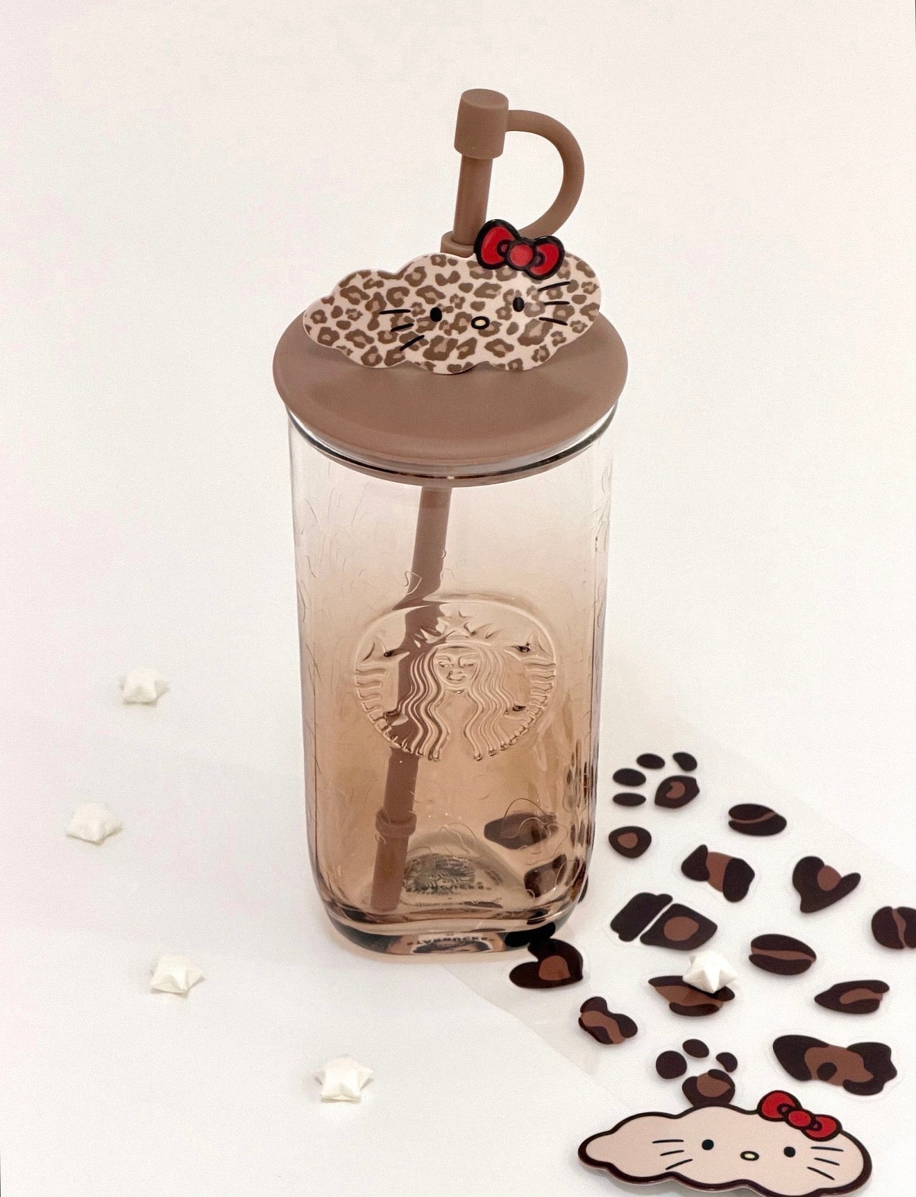 Starbucks Leopard Glass Tumblr
