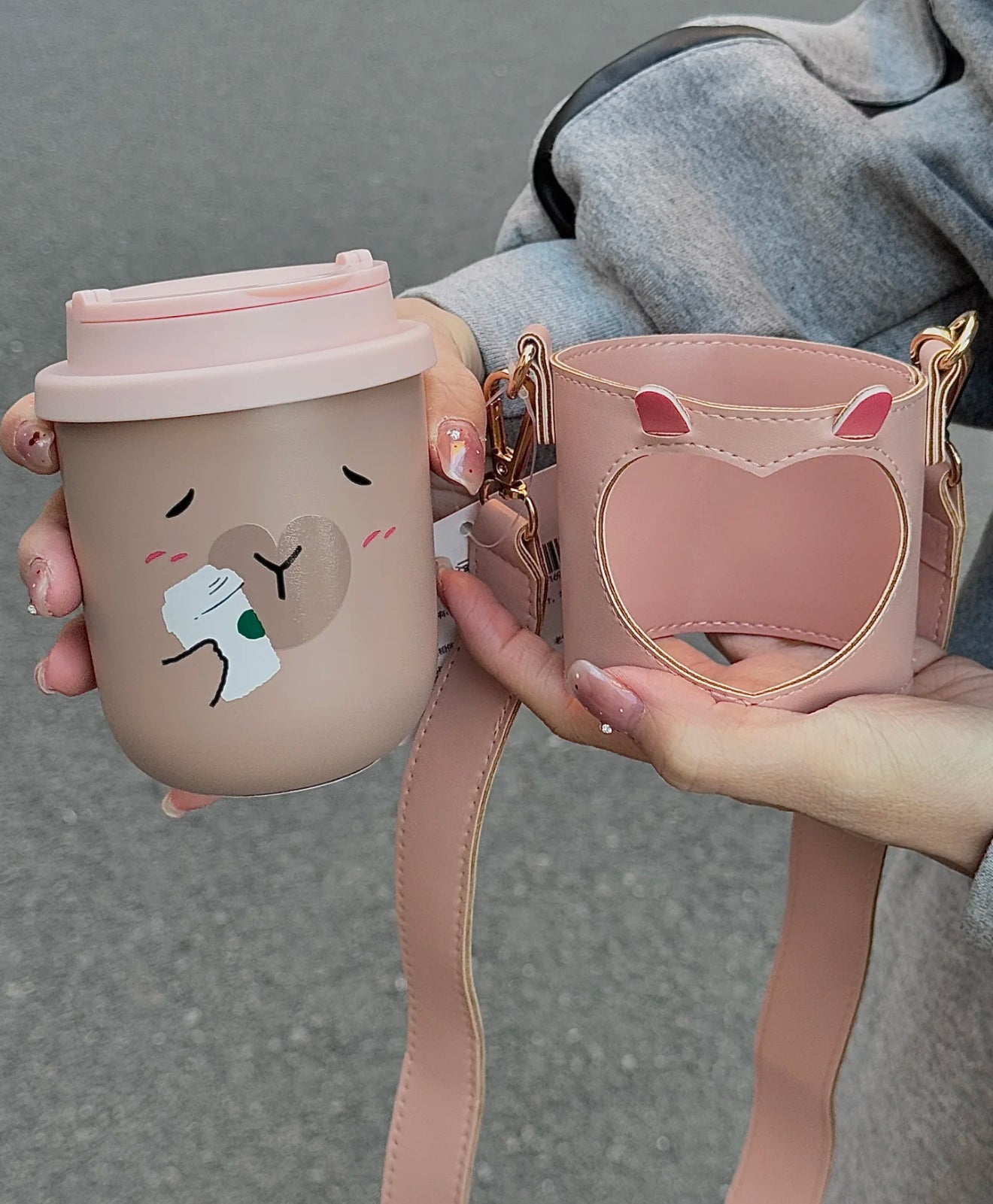 Starbucks CapyBara Hot Tea Flask with Cup Holder
