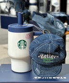 Starbucks Denim Straw Tumblr with Lanyard
