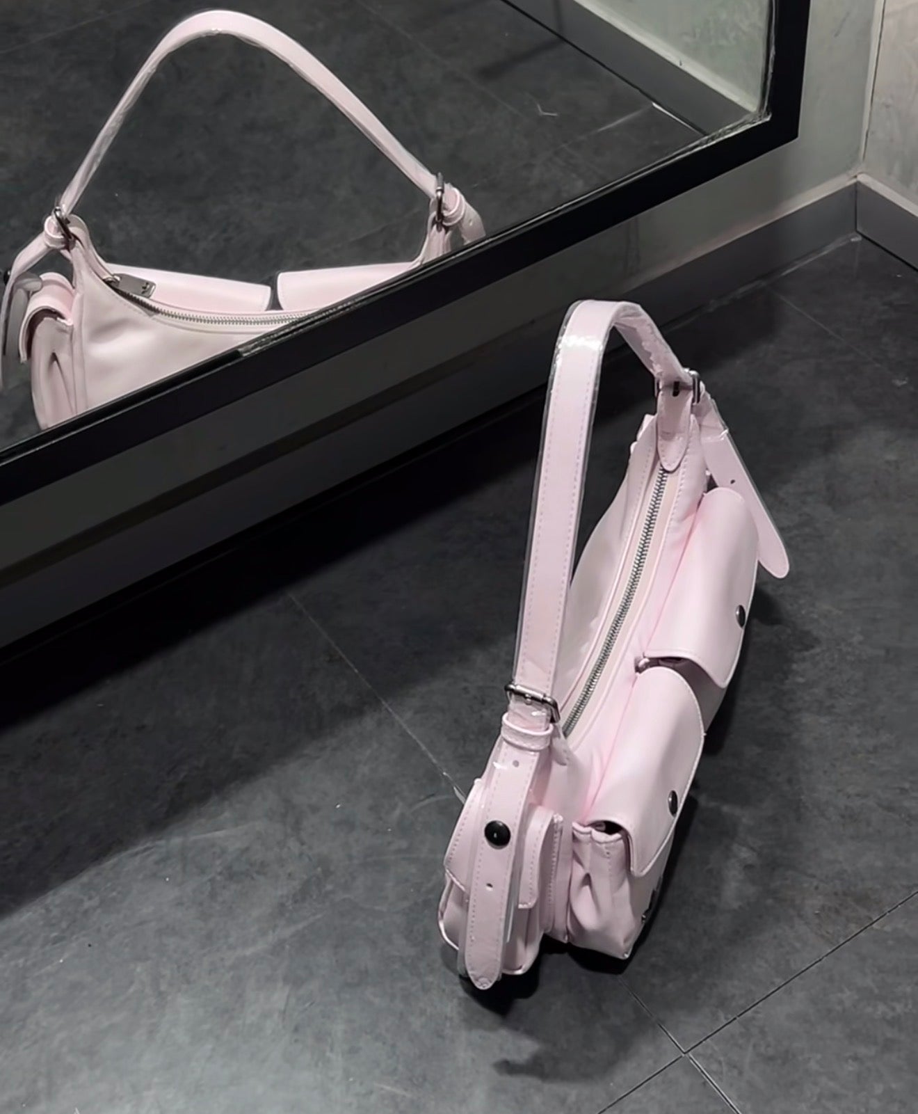 Adidas Leather Shoulder Bag Pink