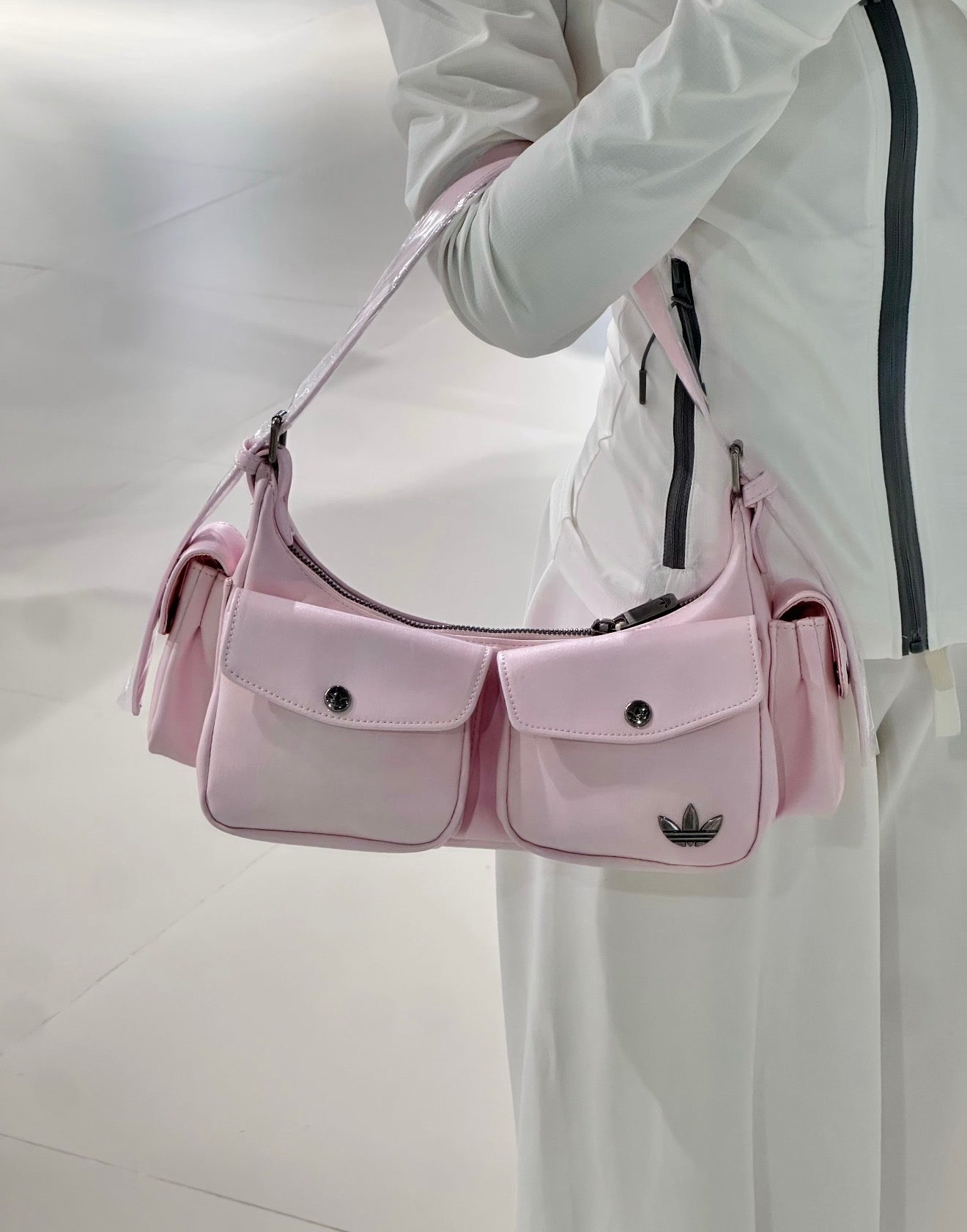 Adidas Leather Shoulder Bag Pink