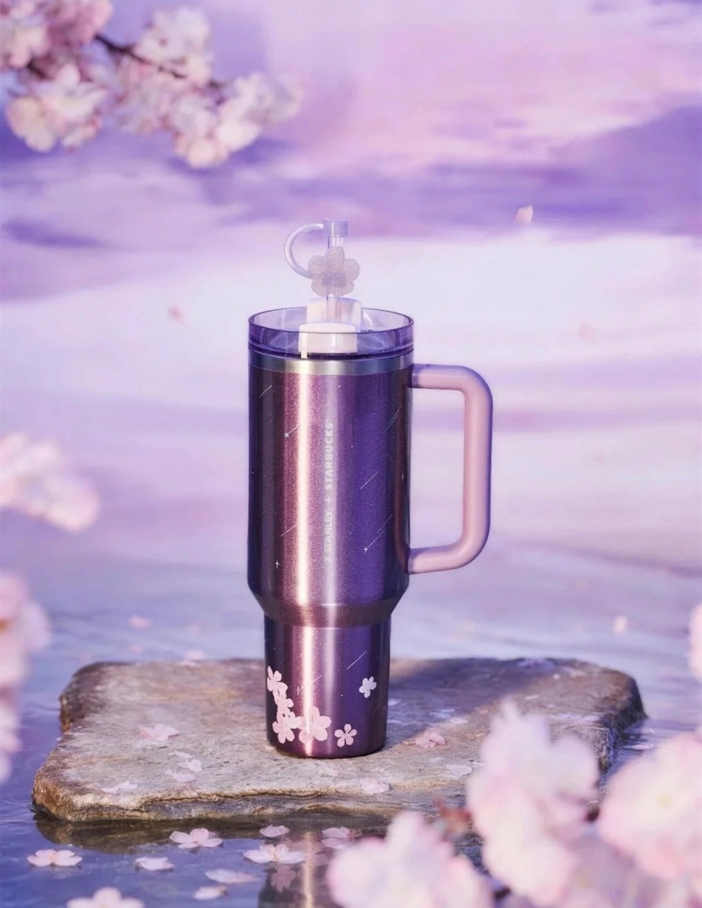 Starbucks x Stanley Sakura Side Handle