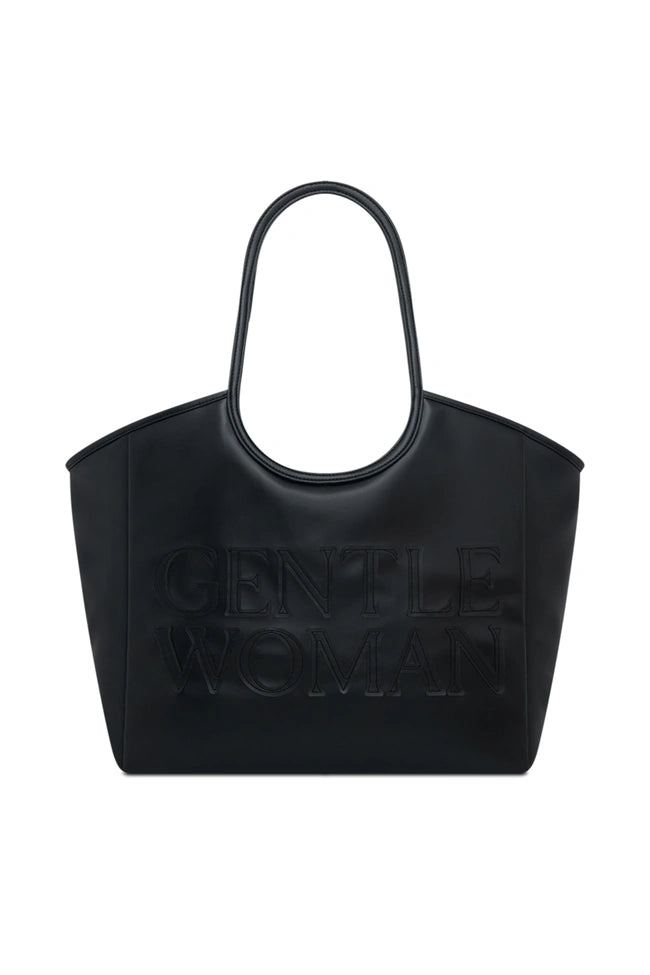 GentleWoman Black Carryall PU Tote Bag