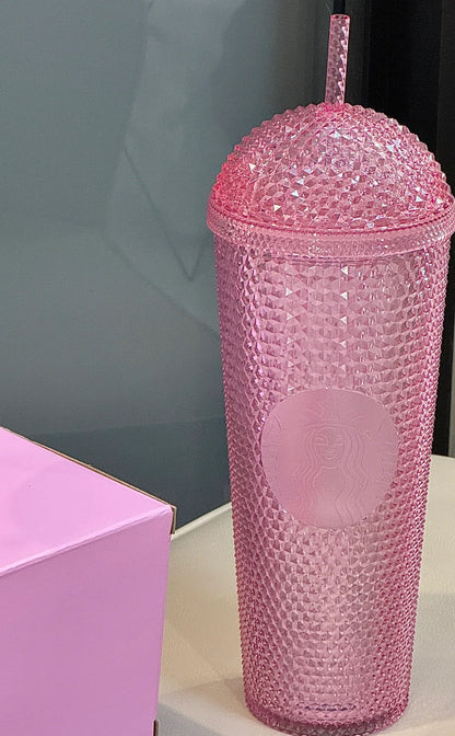 Starbucks Crystal Pink Glass Tumblr