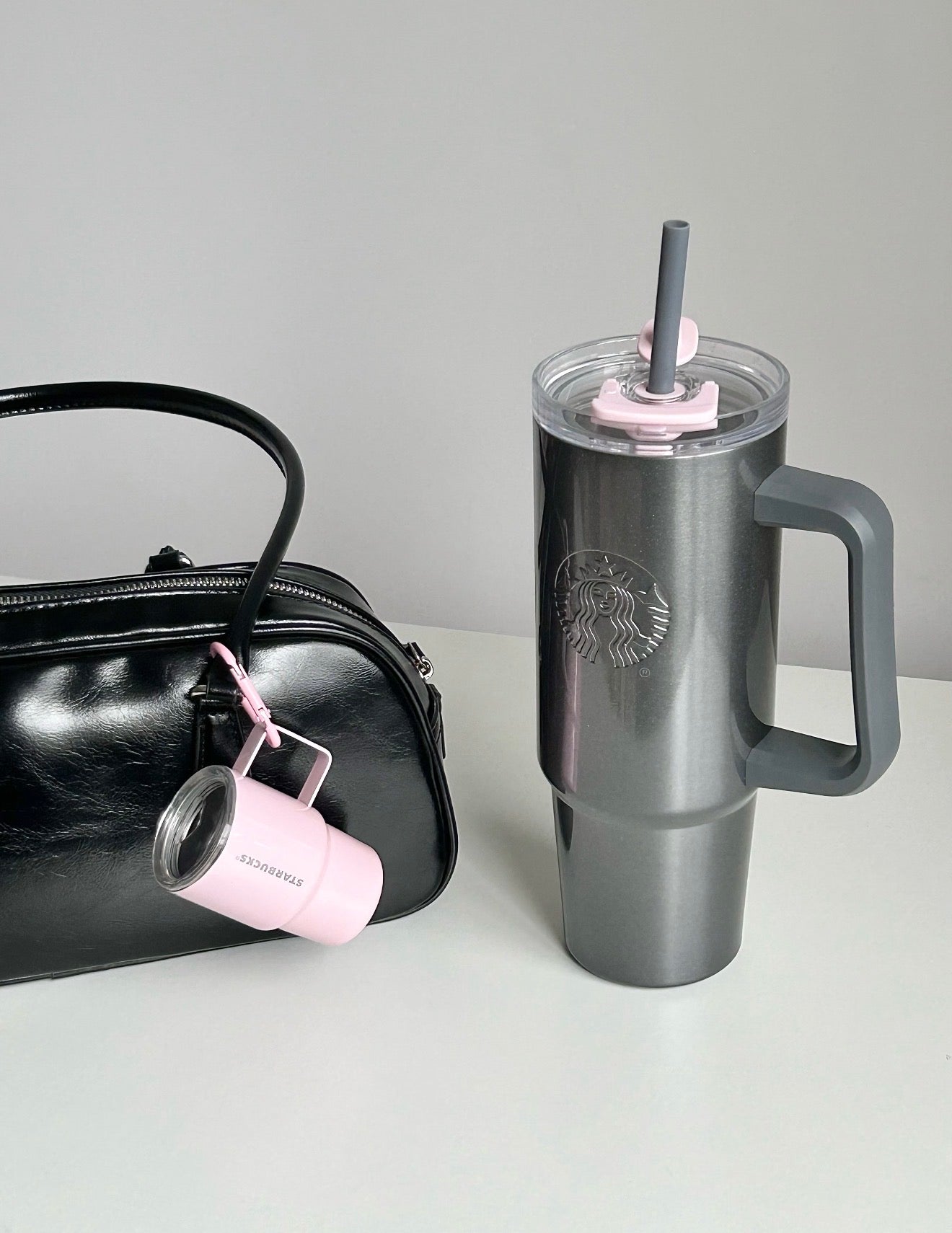 Starbucks BalletRock Grey Tumblr with Mini Tumblr