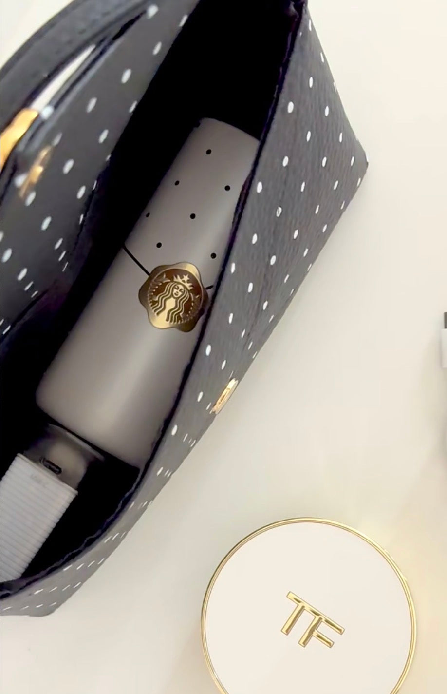 Starbucks x Polka Dots Black Bag Tumblr Set