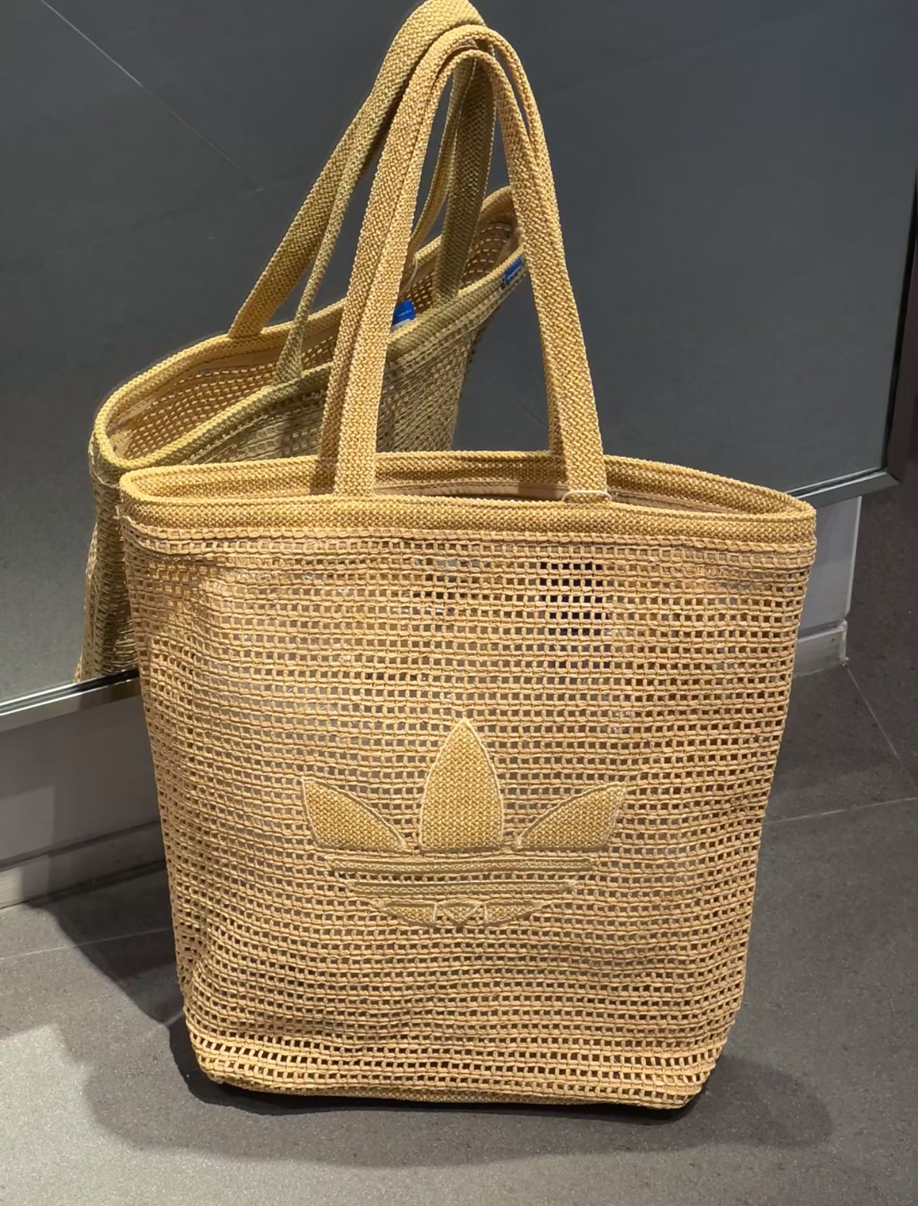 Adidas Summer Straw Tote Bag