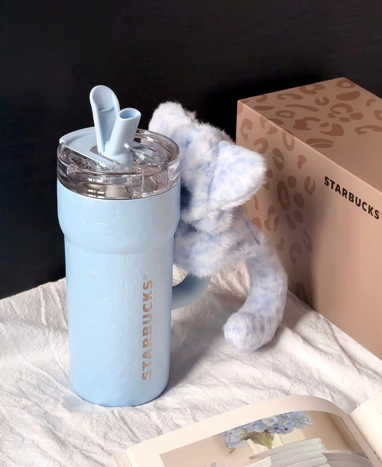 Starbucks Leopard Blue Tumblr