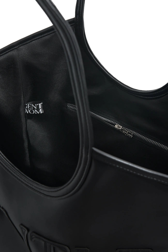 GentleWoman Black Carryall PU Tote Bag
