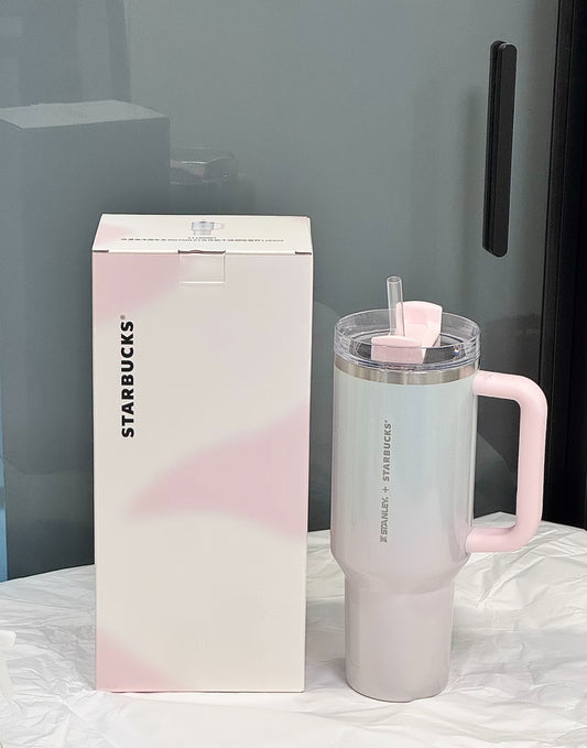 Starbucks x Stanley Mermaid Pearl Pink Thermos Flask