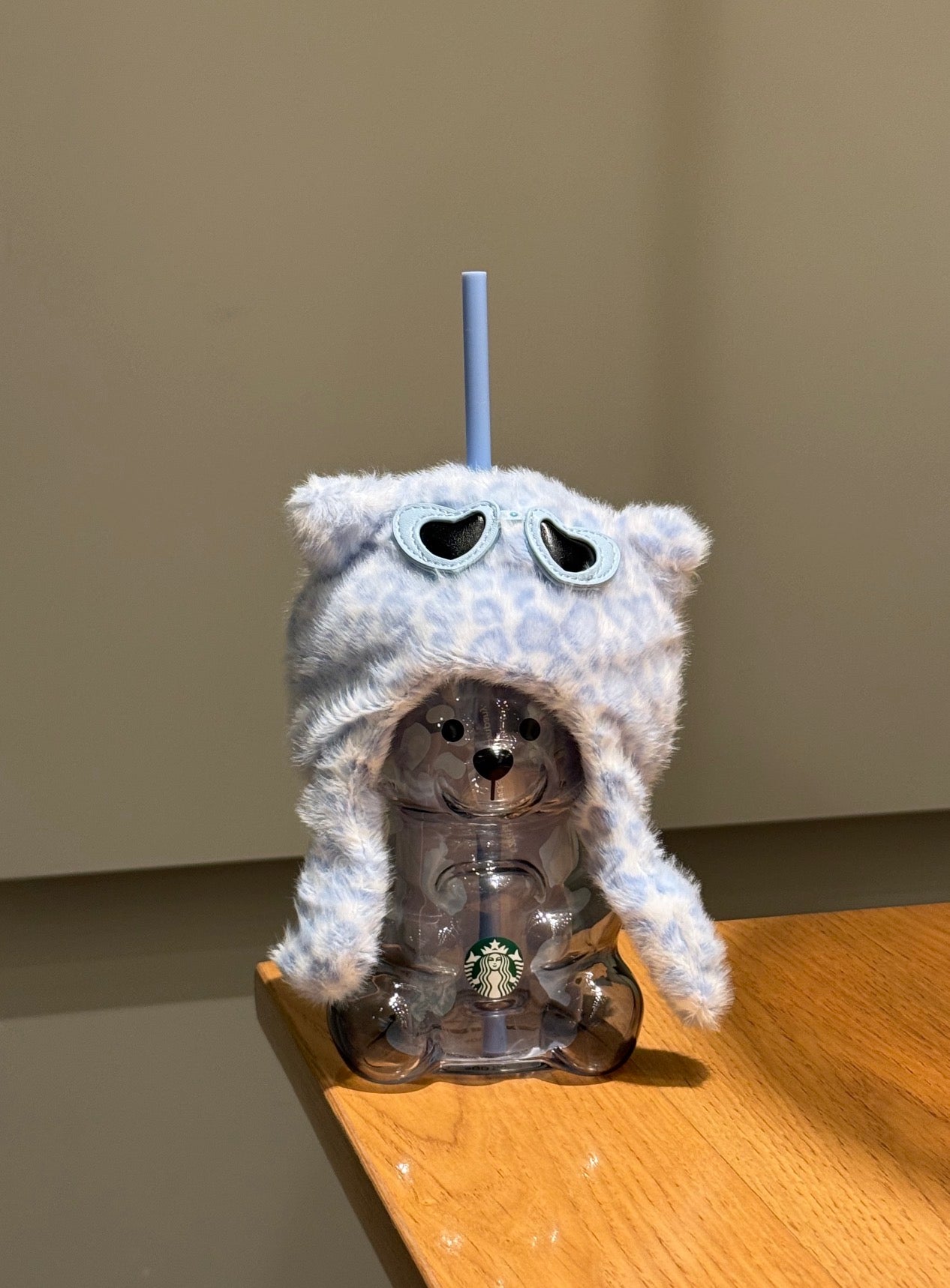 Starbucks Leopard Blue Bear Tumblr