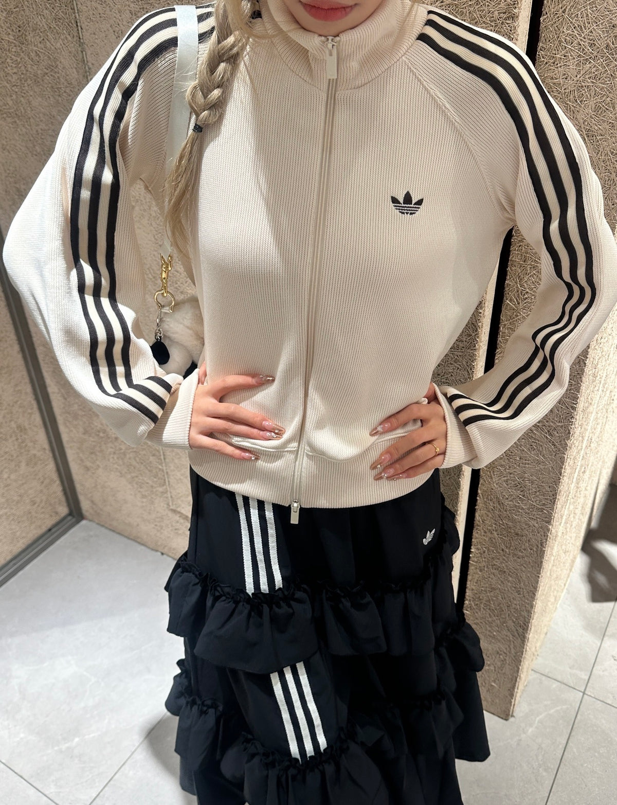 Adidas Jacket Loose Fit White