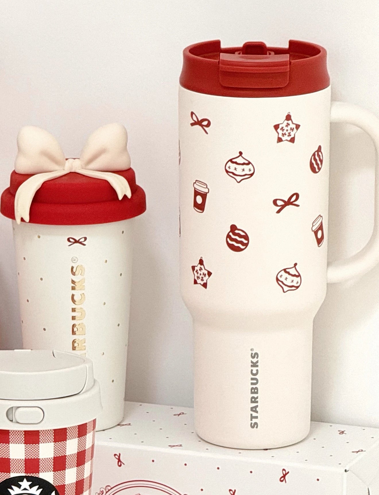 Starbucks Christmas Bow Coffee Cup Tumblr