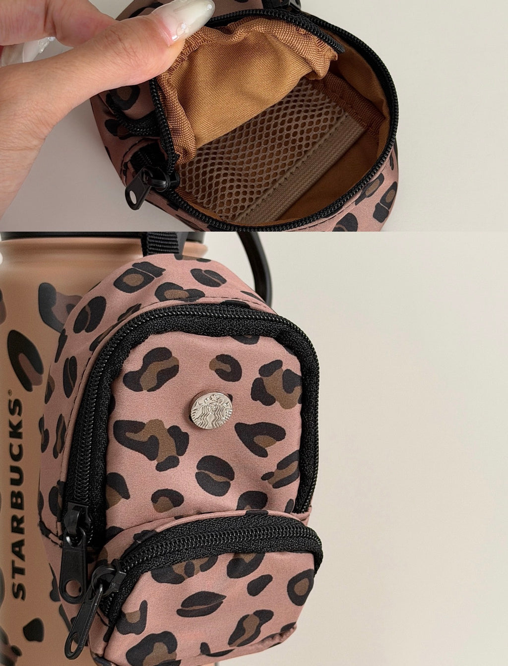 Starbucks Leopard Tumblr with Pouch
