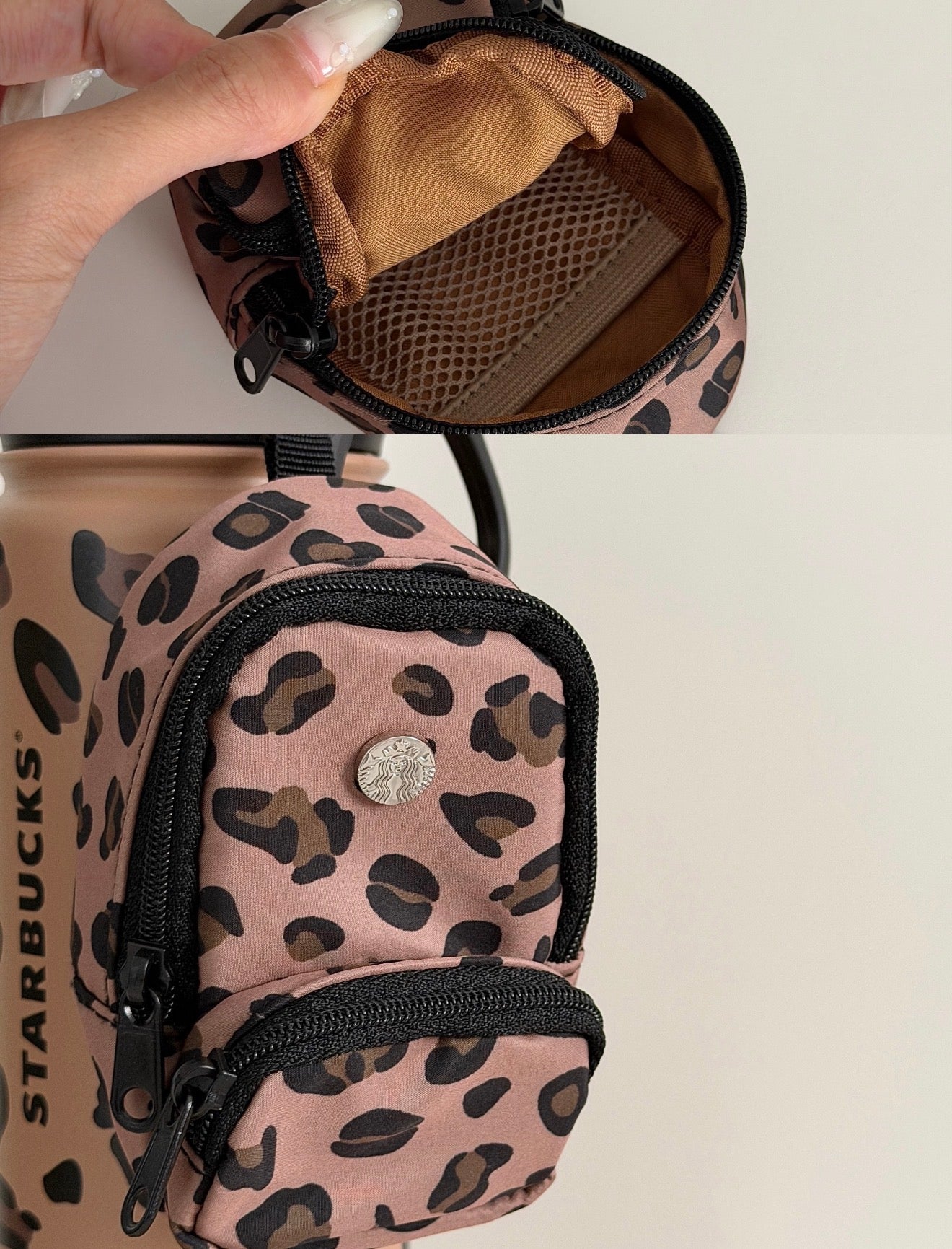Starbucks Leopard Tumblr with Pouch