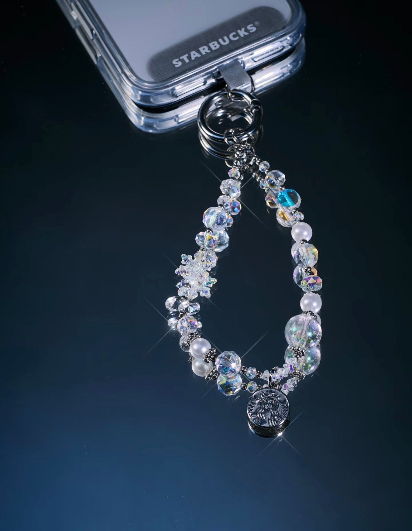 Starbucks Winter Thermos Tumblr with Phone Chain