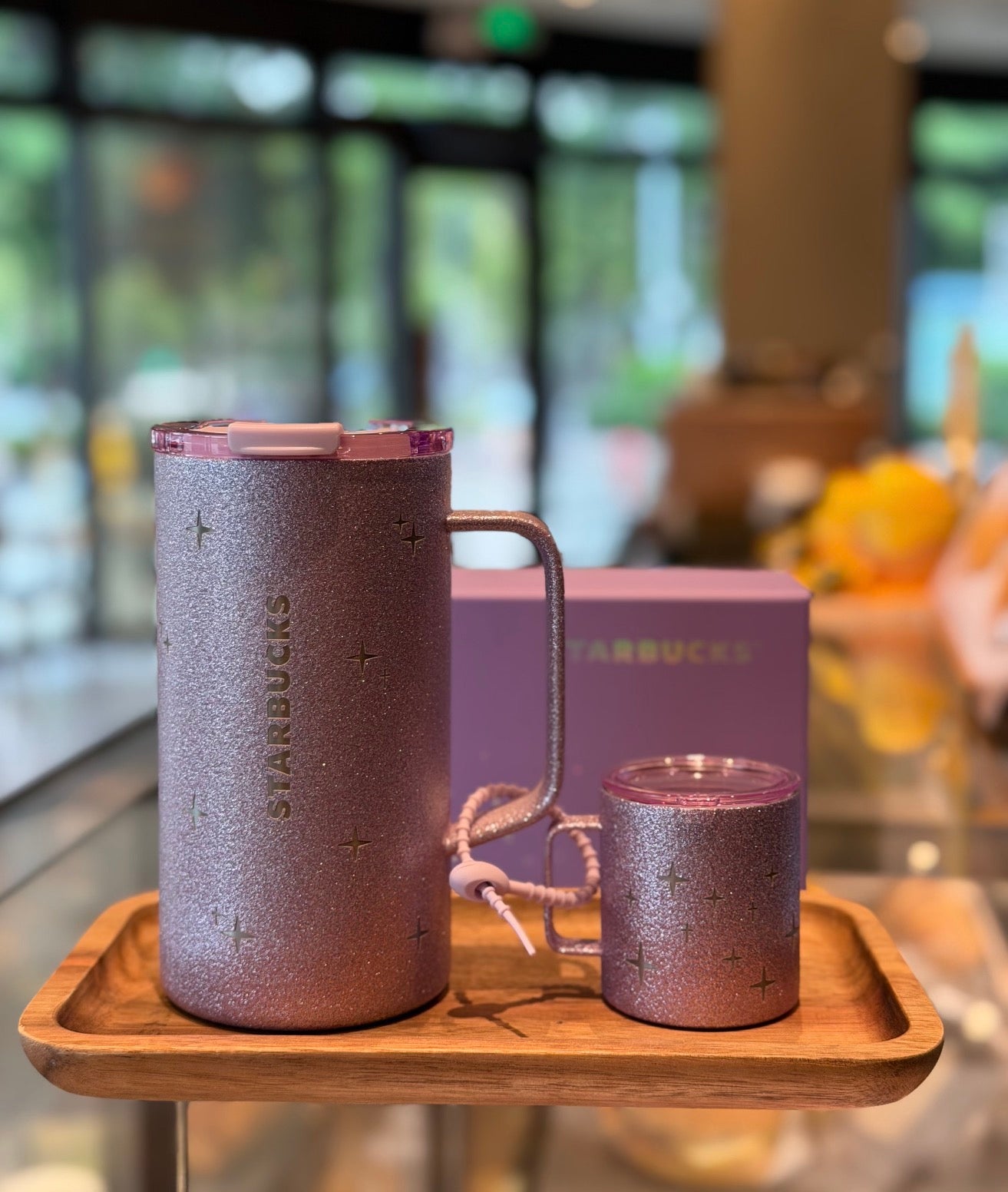 Starbucks Galaxy Glitter Twin Thermos Mug