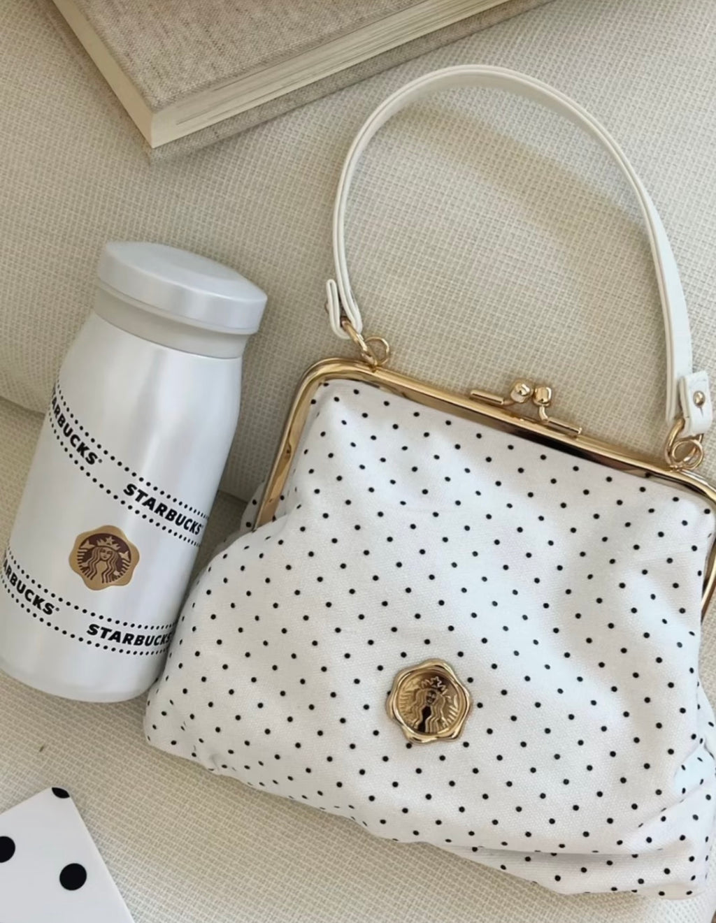 Starbucks x Polka Dots White Bag Tumblr Set