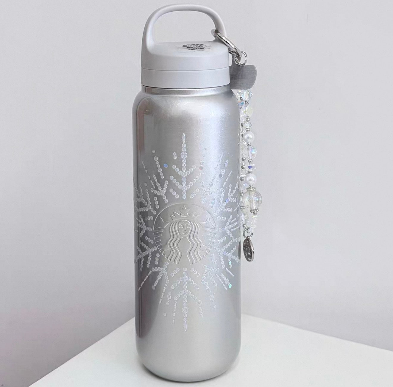Starbucks Winter Thermos Tumblr with Phone Chain