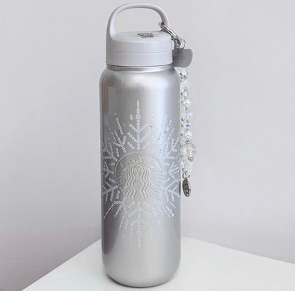 Starbucks Winter Thermos Tumblr with Phone Chain