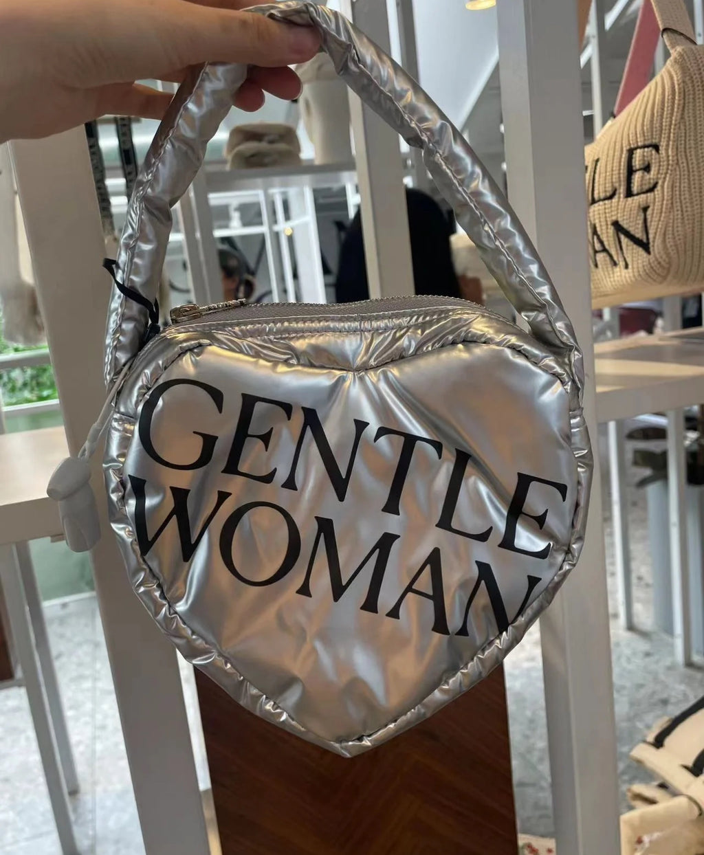Gentlewoman Silver Love Puffer Bag